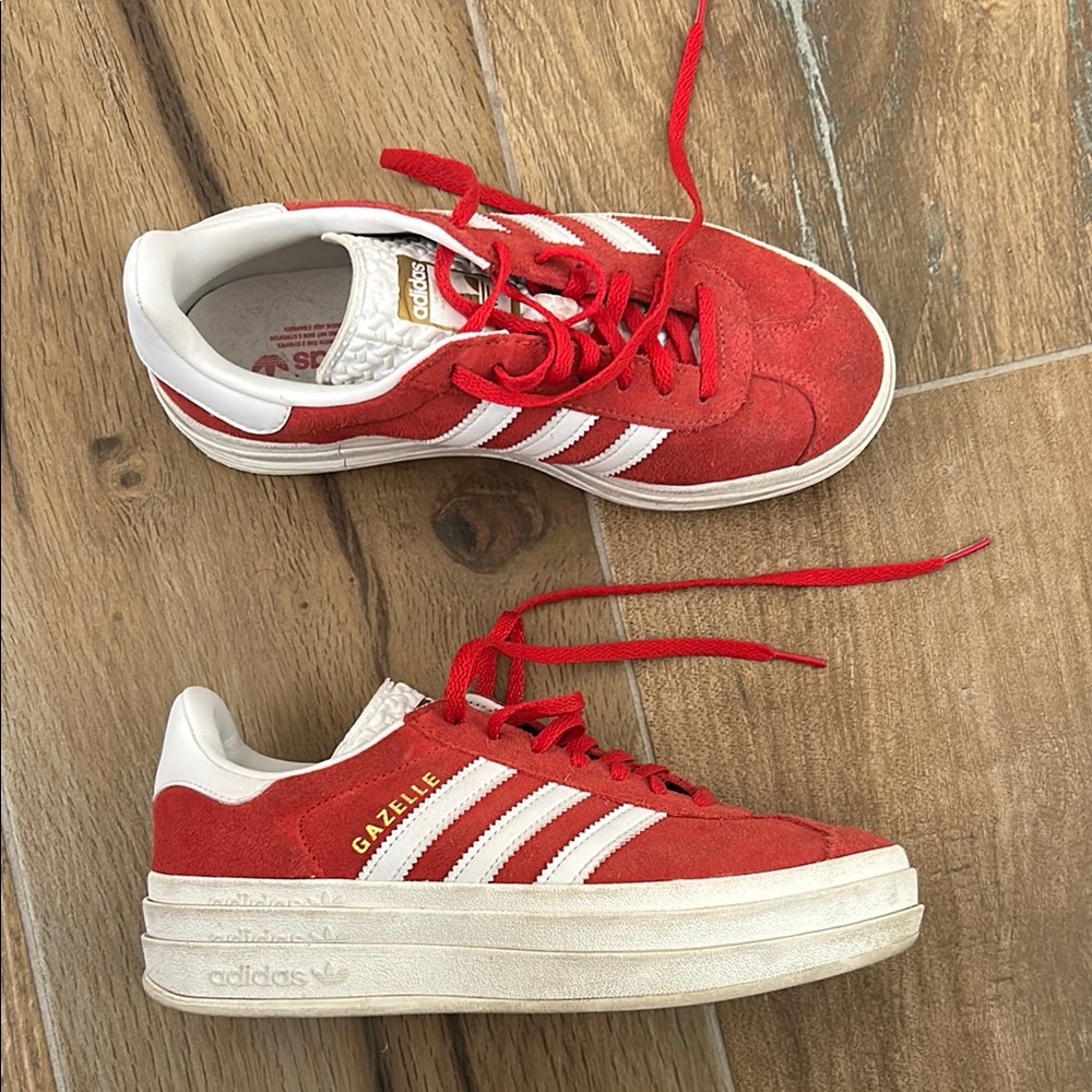 Adidas Kids Red Gazelle Shoes